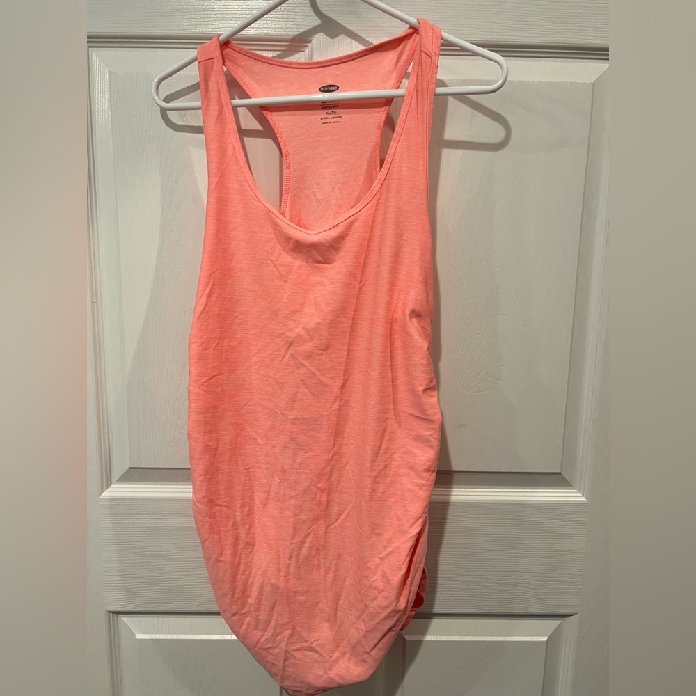 Neon Coral Old Navy Maternity Tank Top - XL